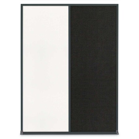 United Visual Products Single Door Radius Corkboard, 18"X24", B UV8000-BRONZE-APRICOT